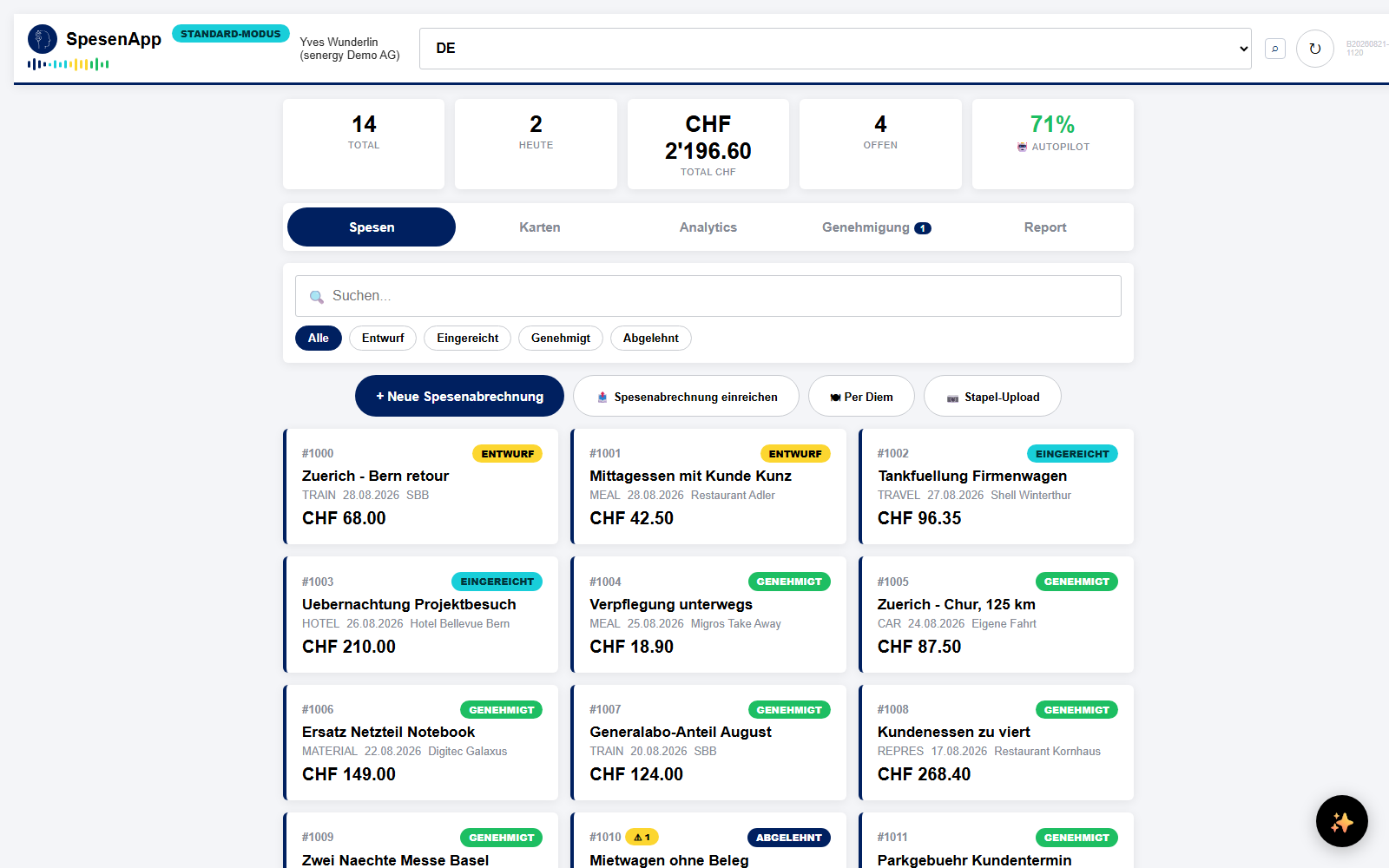 Spesen-App in Dynamics 365