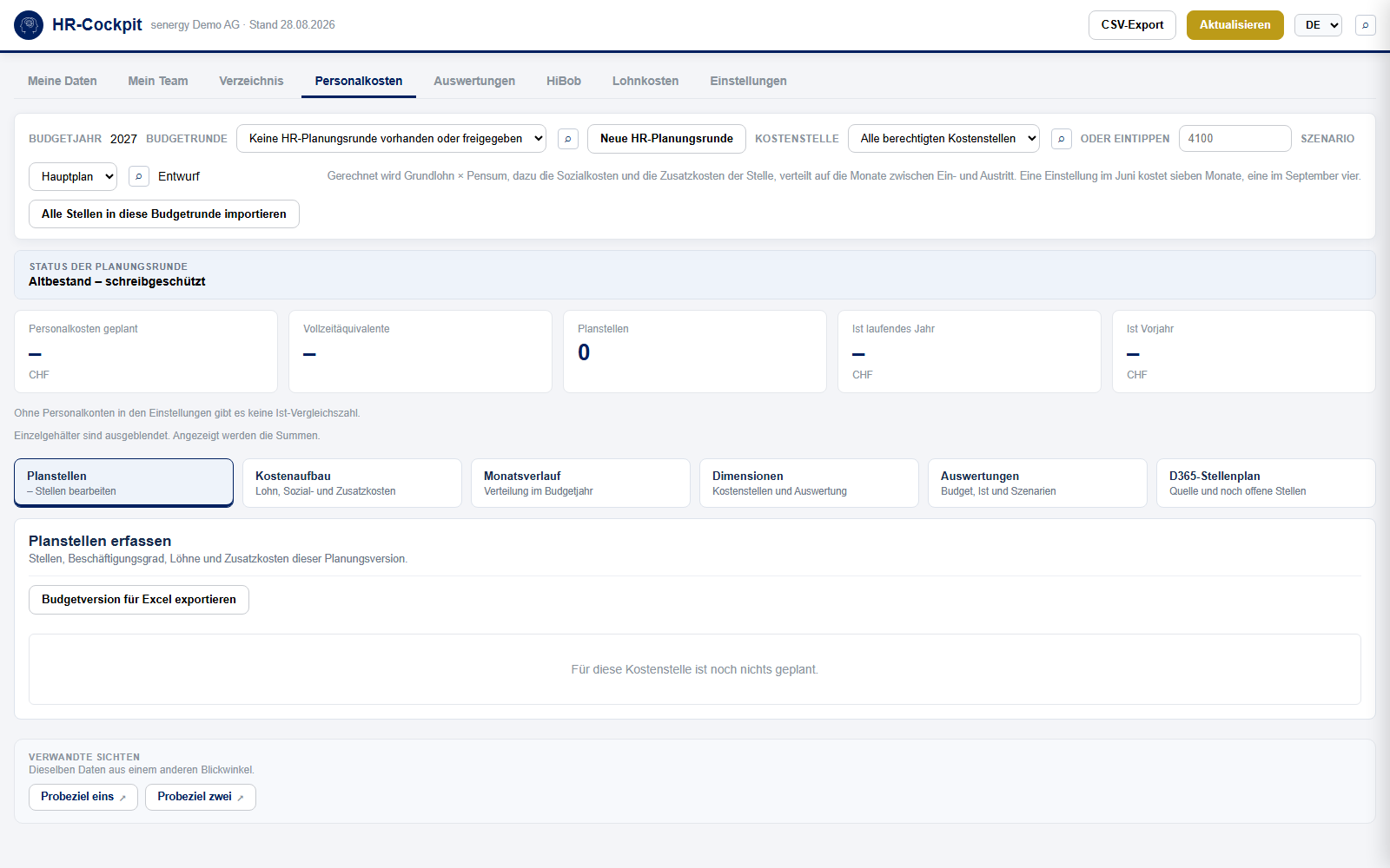 HR-Cockpit in Dynamics 365