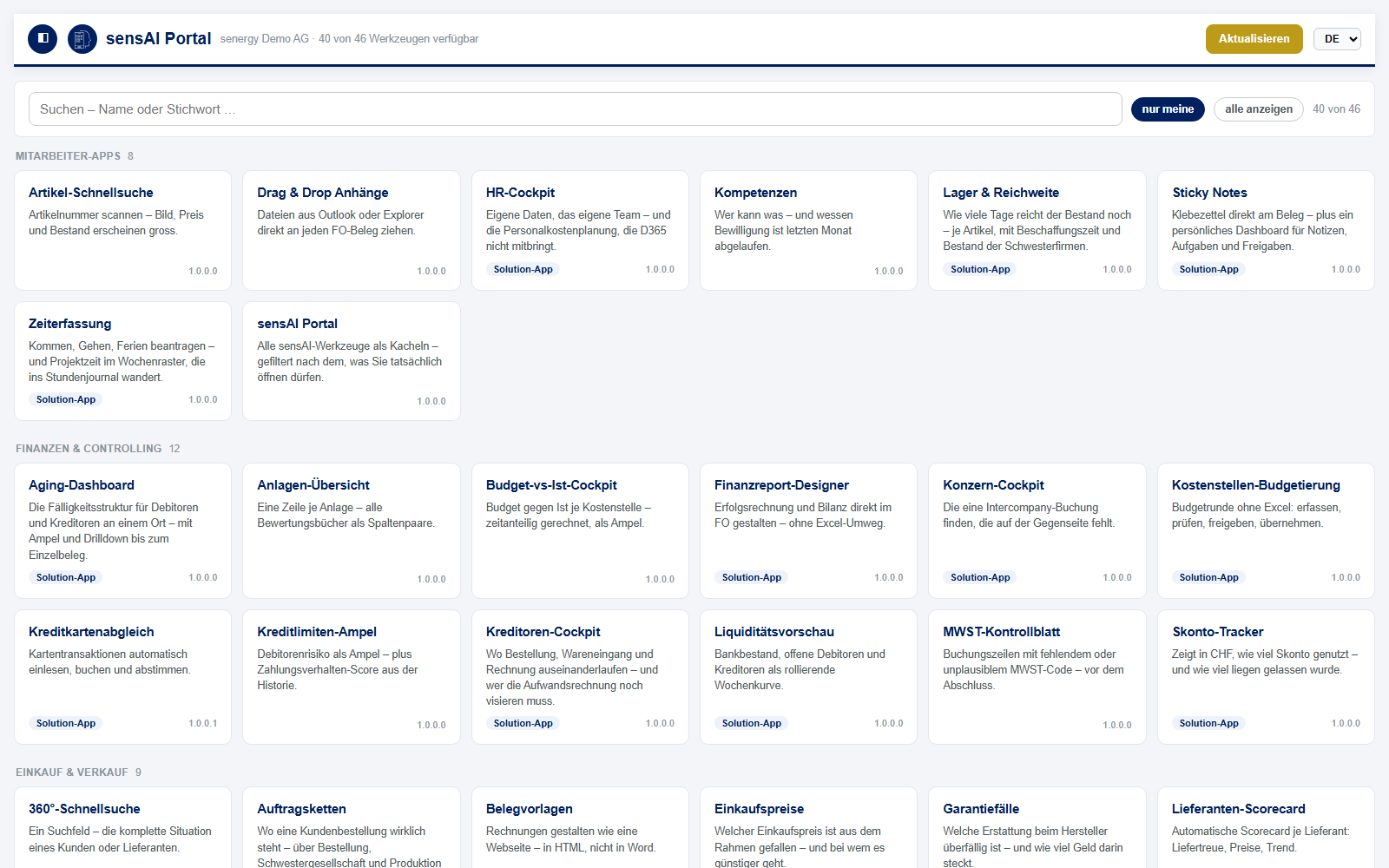 sensAI Portal in Dynamics 365