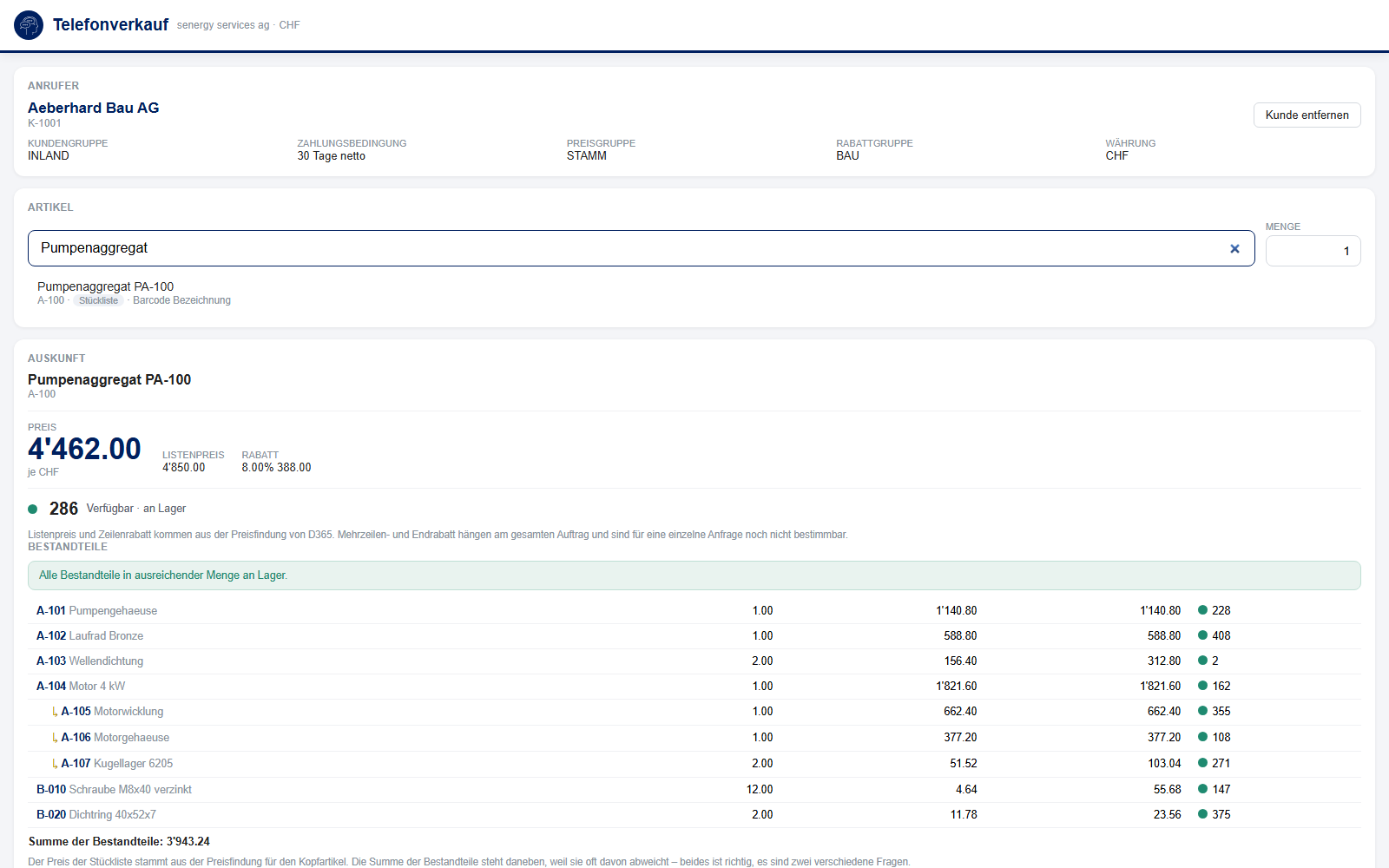 Telefonverkauf in Dynamics 365