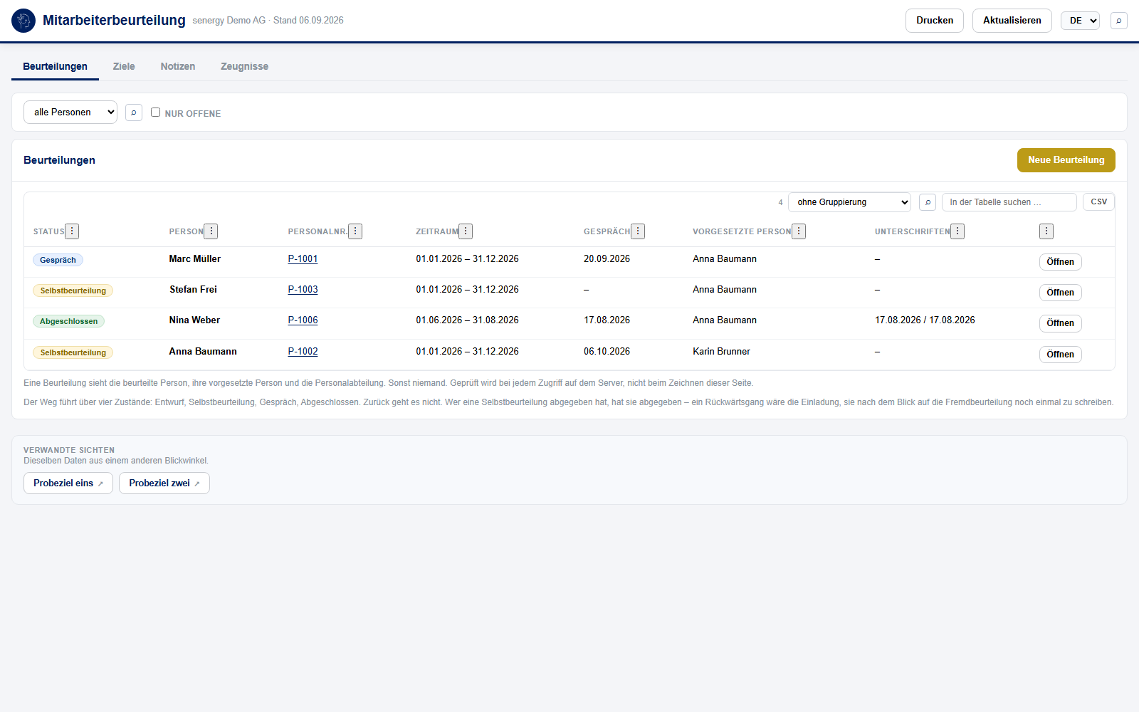 Beurteilung in Dynamics 365