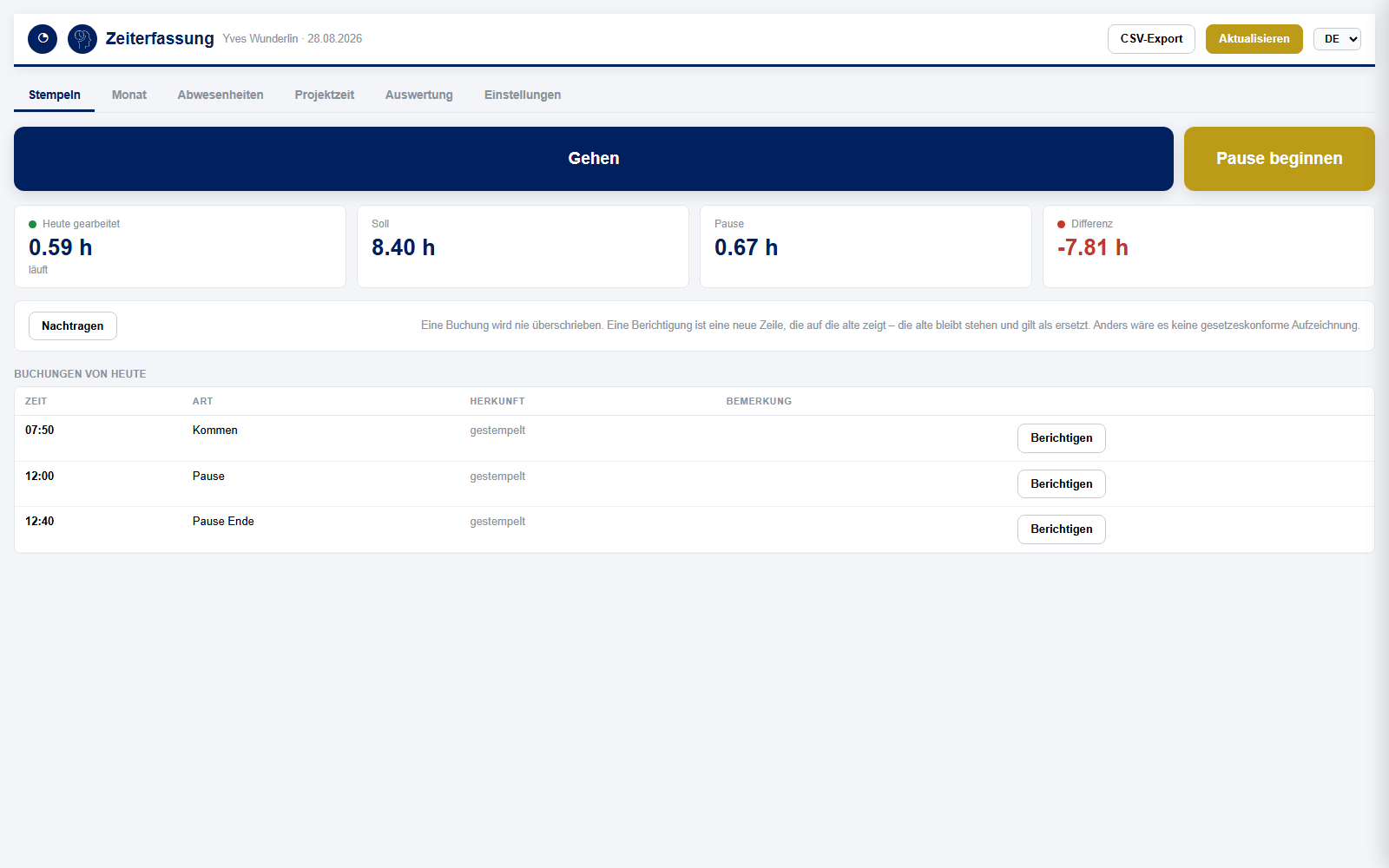 Zeiterfassung in Dynamics 365