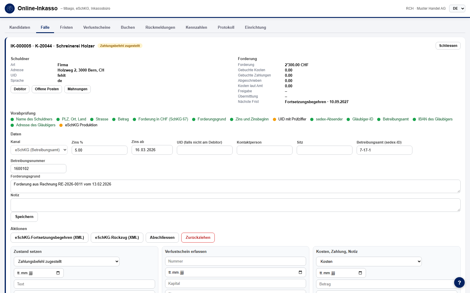 Inkasso in Dynamics 365