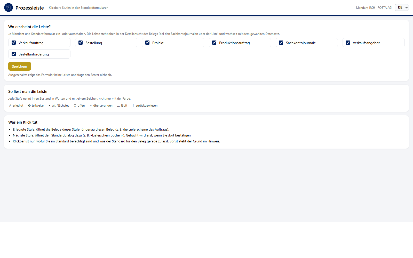 Prozessleiste in Dynamics 365